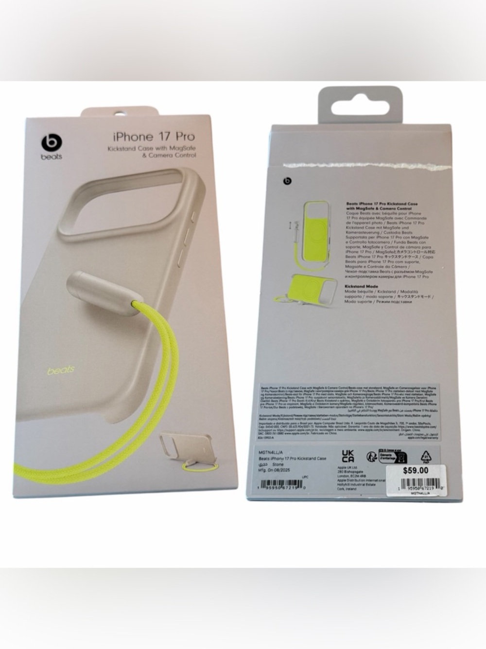 Beats iPhone 17 Kickstand Case with MagSafe and Camera Control – Lime Stone